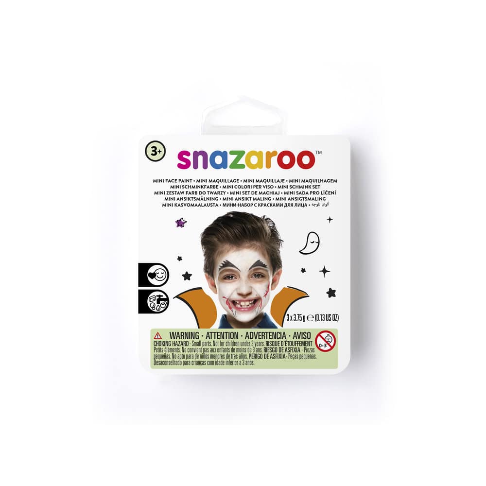 Halloween Ansigtsmaling Mini Sæt Farver Tilbehør Snazaroo