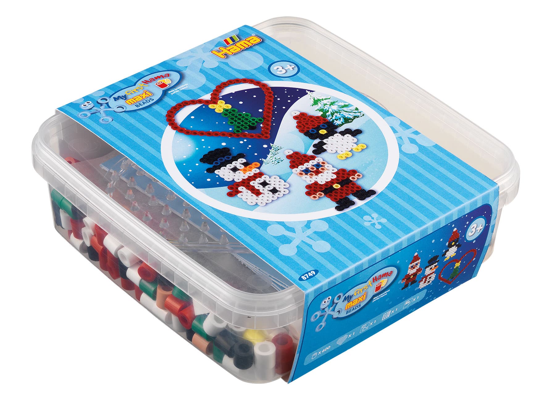 Hama Maxi Perlesæt Jul 600 Perler Maxi Perleplader