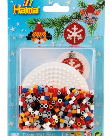 Hama Midi Perlesæt Julekugler Til Ophæng 450 Perler   Perleplade