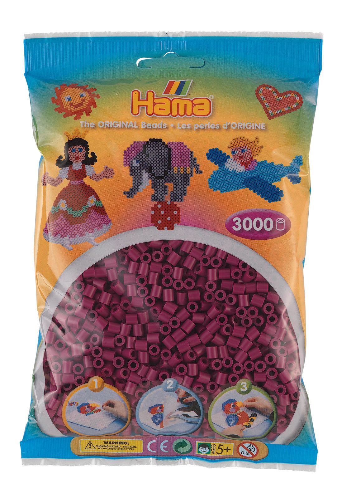 Hama Perler 3000 Stk Blomme Midi 201-82