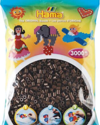 Hama Perler  3000 Stk Brun Midi  201-12