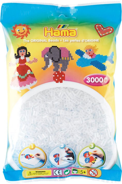 Hama Perler 3000 Stk Klar Midi 201-19