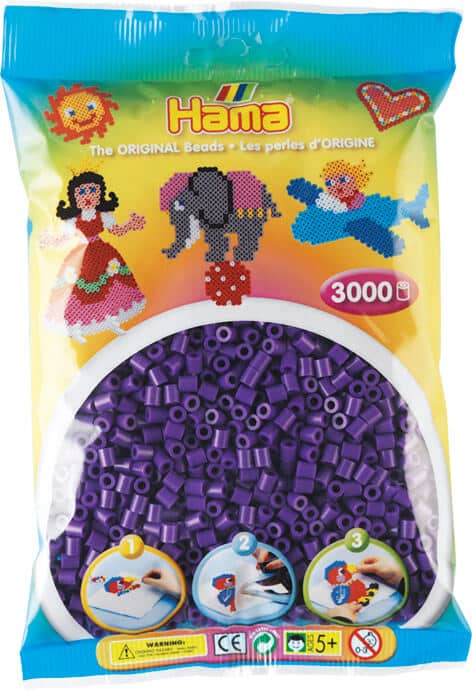 Hama Perler 3000 Stk Lilla Midi 201-07