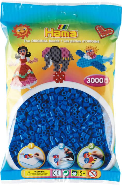 Hama Perler 3000 Stk Lys Blå Midi 201-09
