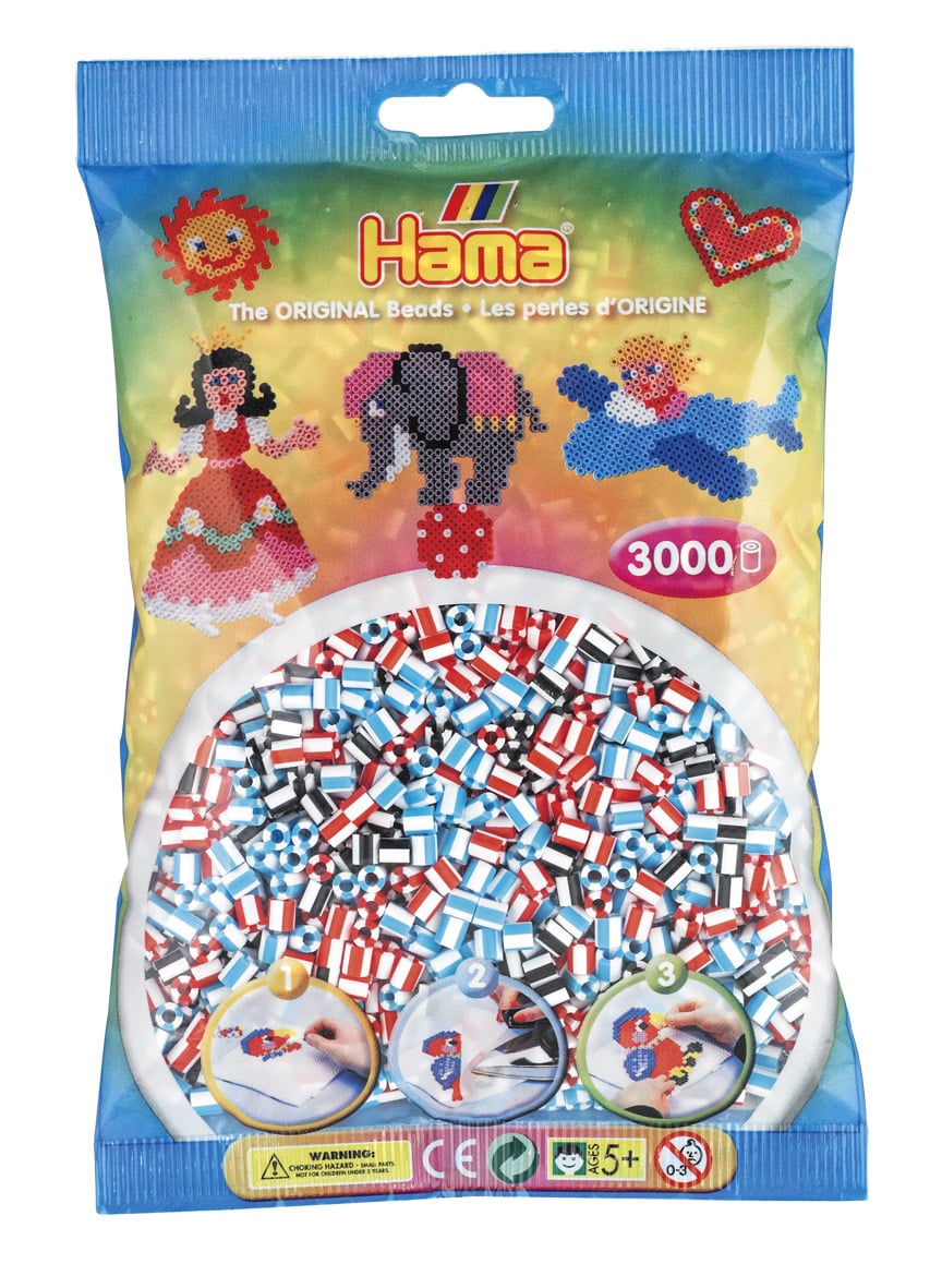 Hama Perler 3000 Stk Mix 91 Striber 201-91