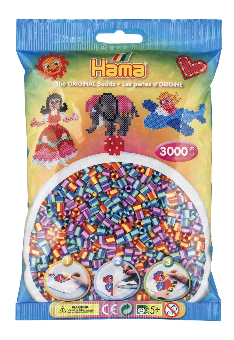 Hama Perler 3000 Stk Mix 92 Striber 201-92