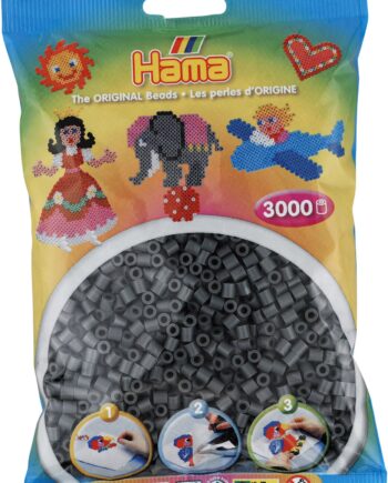 Hama Perler  3000 Stk Mørk Grå Midi  201-71