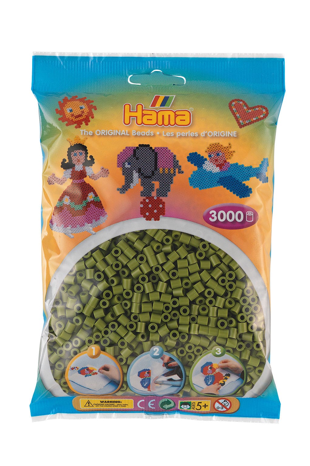 Hama Perler 3000 Stk Oliven Midi 201-84