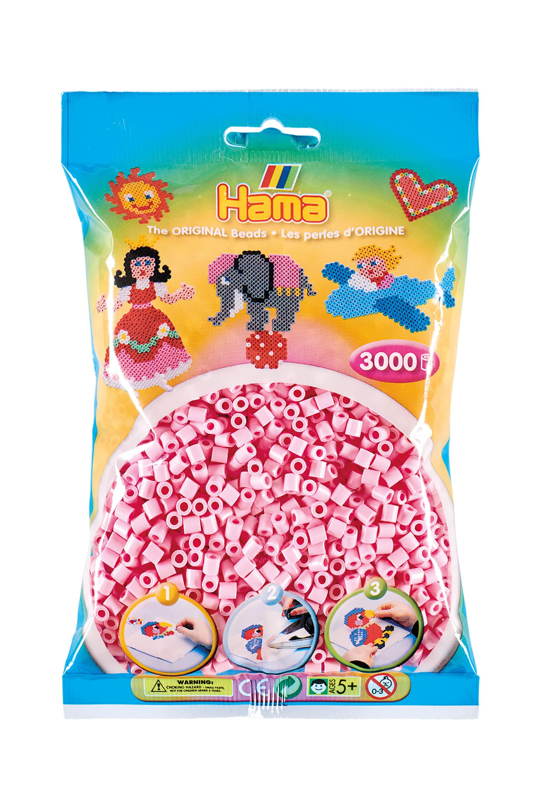 Hama Perler 3000 Stk Pastel Rosa Midi 201-95