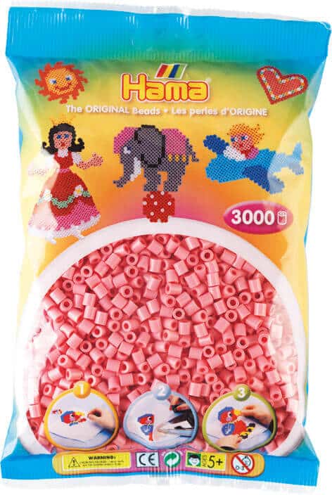 Hama Perler 3000 Stk Pink Midi 201-06