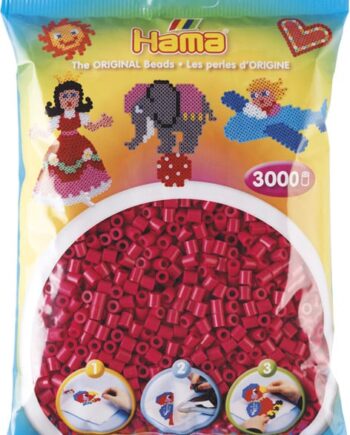 Hama Perler  3000 Stk Vinrød Midi  201-29