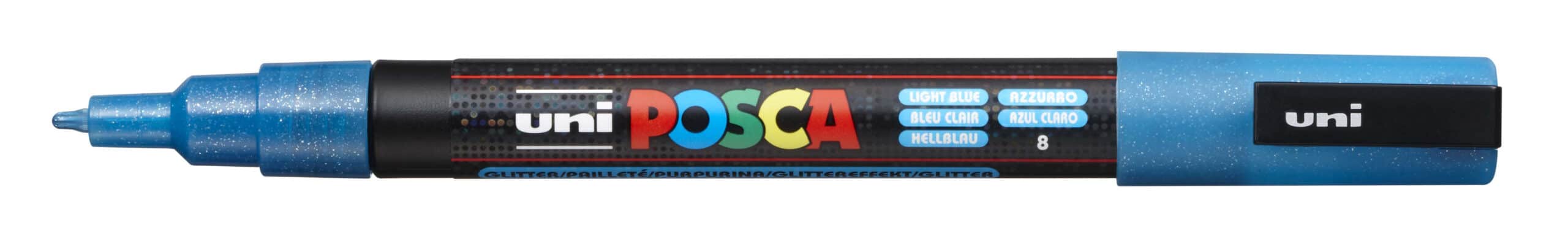 Posca Tusch Lyseblå Glitter Pc-3m 1stk