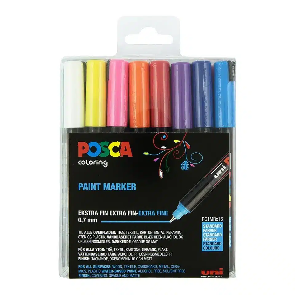 Posca Tusser Sæt Standard Farver Pc-1mr 16 Stk