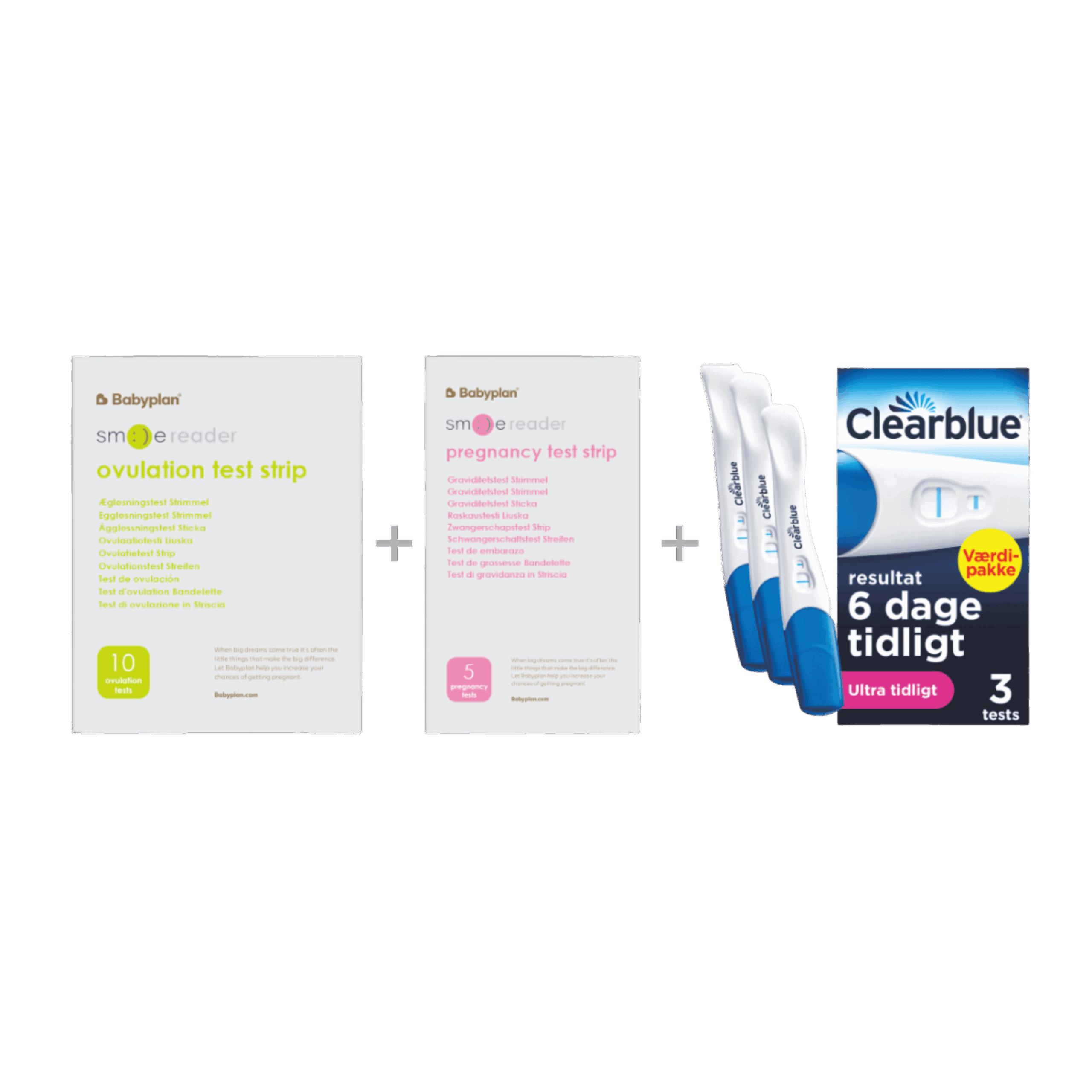 Pakke Med Clearblue Tidlig Graviditetstest Stk Ny Smile Reader