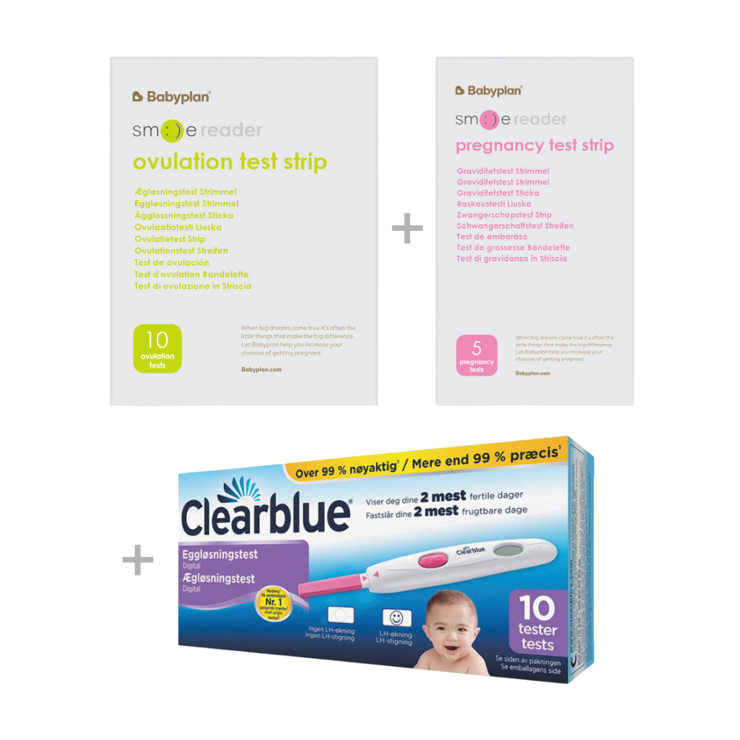 Pakke Med Clearblue ægløsningstest   Ny Smile Reader