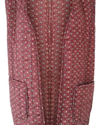 Black Colour Vest Luna Quilted Bloom Marsala