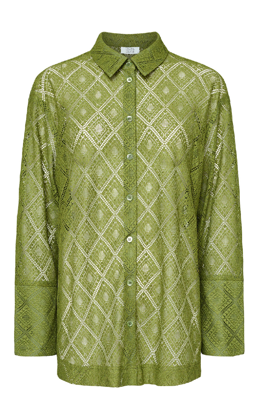 Love Divine Skjorte Love1439 Lime Green