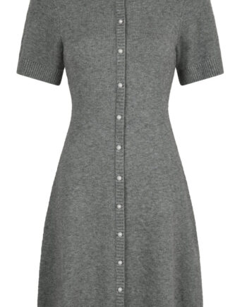 Neo Noir Kjole  Elise Dark Grey Melange