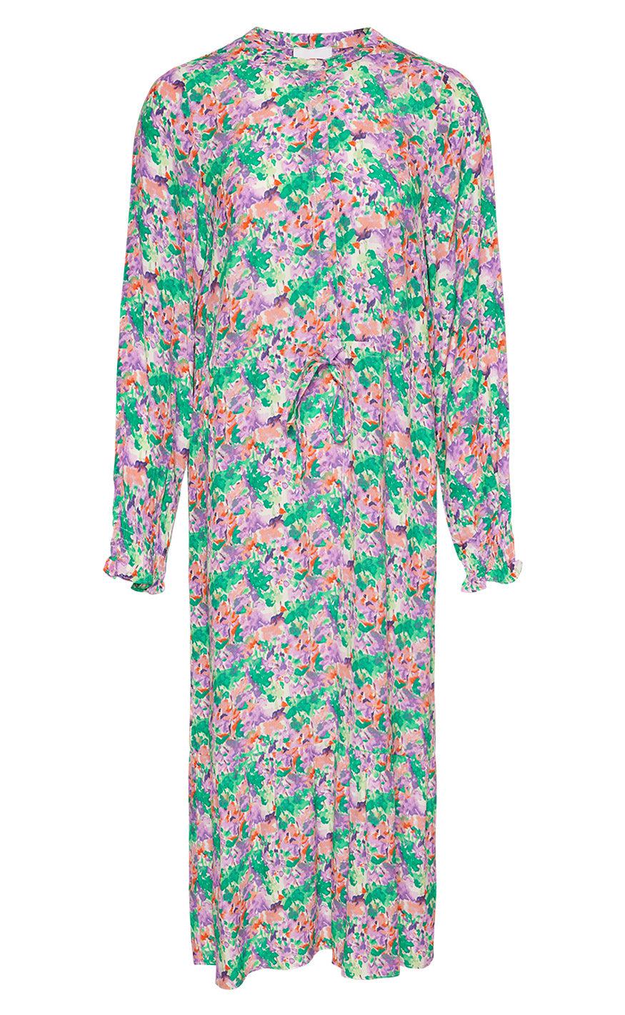 Noella Kjole Miu Lilac Green Blurry Flower