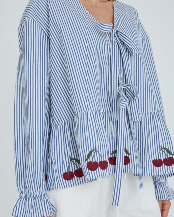 -view Bluse Alize Blue White Stribe