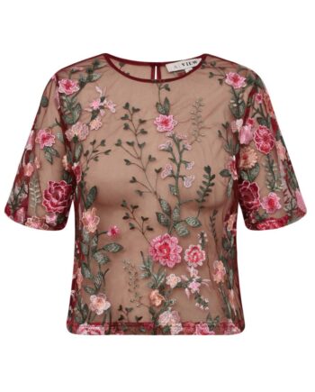 -view Bluse Fuschia Bordeaux Rose