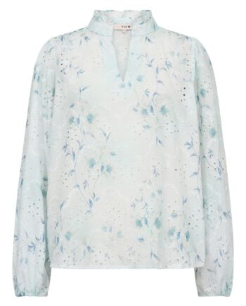 -view Bluse Grete Blue White