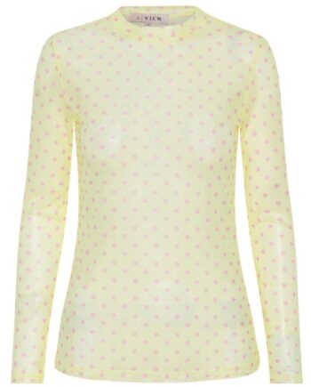 -view Bluse Silke Mesh Yellow