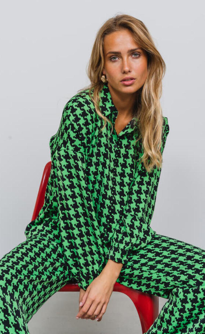 -view Bluse Simone Black Green