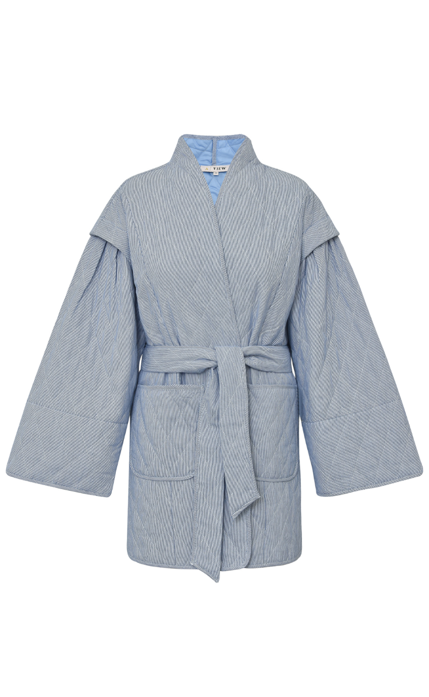 -view Jakke Katie Quit Navy White