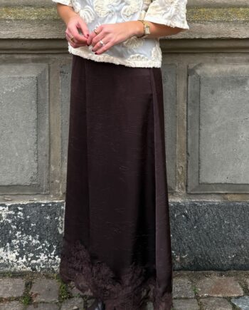 -view Nederdel Sinda Lace Dark Brown