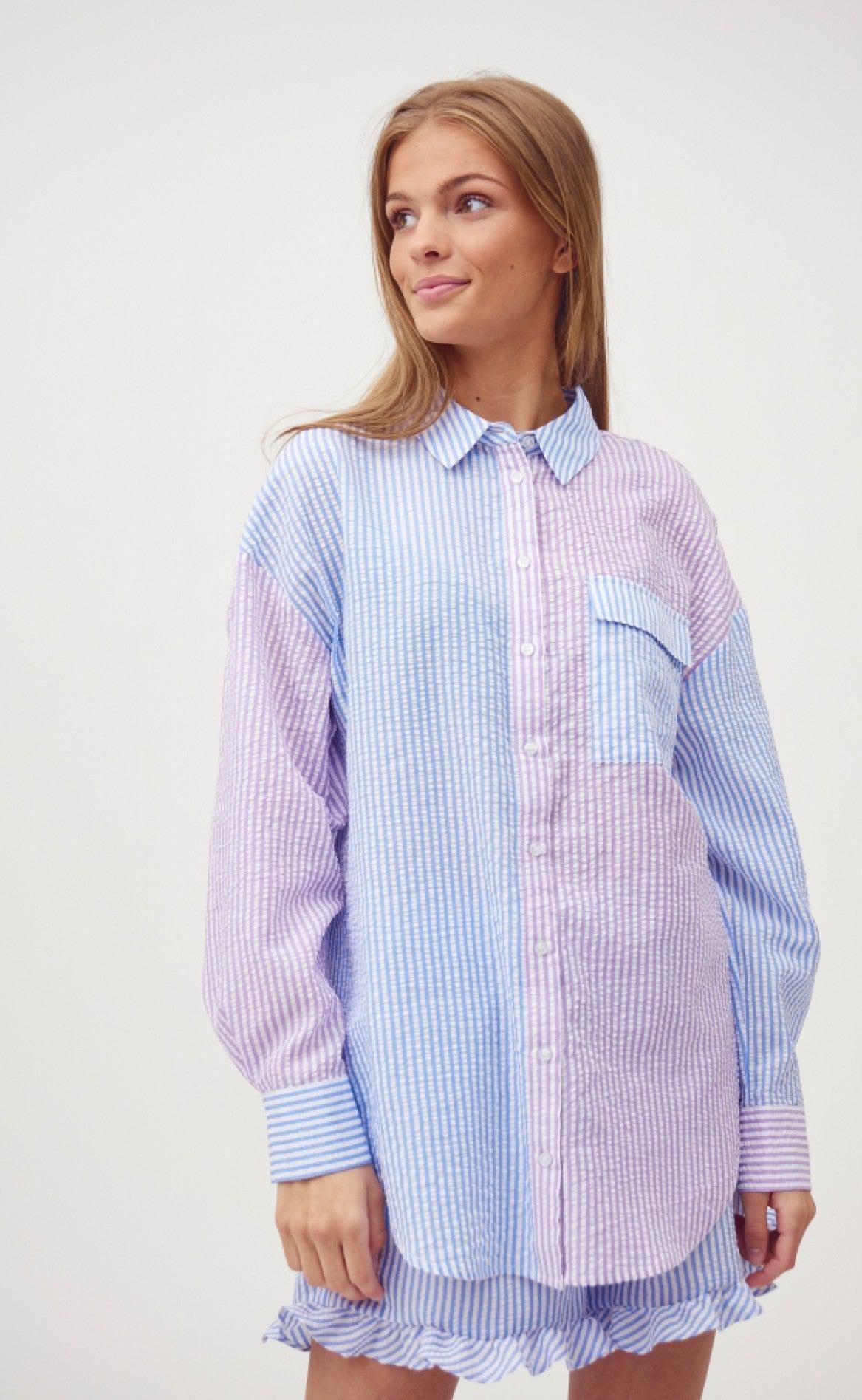 -view Skjorte Mila Blue Lavender