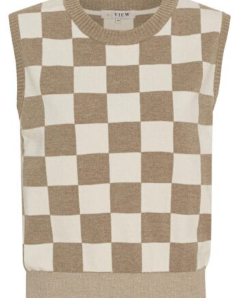-view Vest Kiras Brown Check