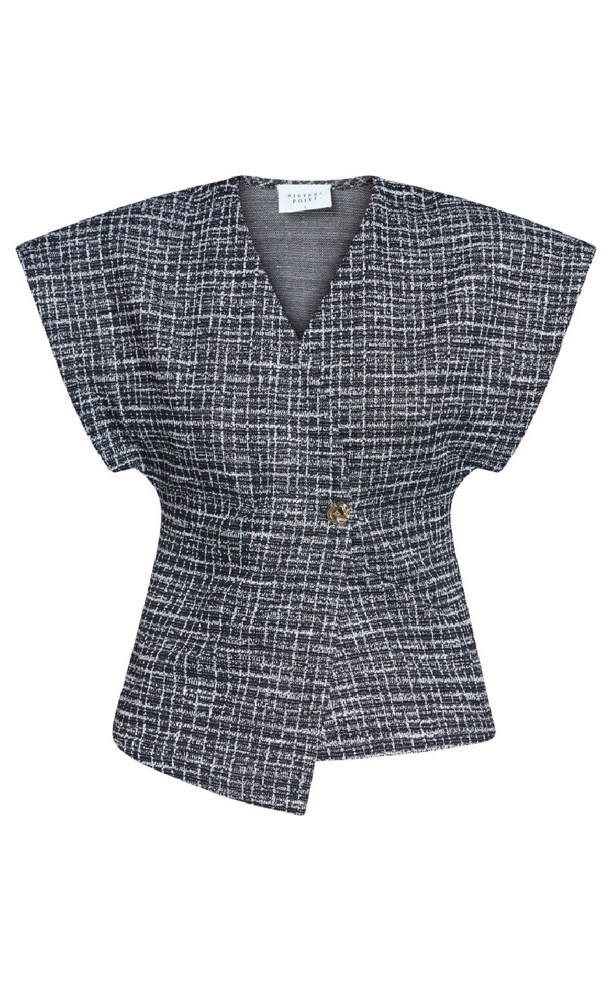 Aktiver Ikke Sisters Point Vest Gevela Black Check Aktiver Ikke