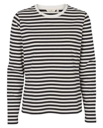 Basic Apparel Bluse Elba Black Off-white