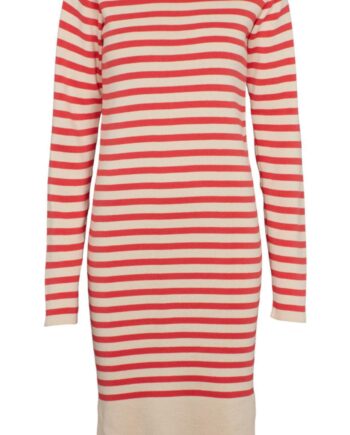 Basic Apparel Kjole Sailor Stripe Birch   Cayenne