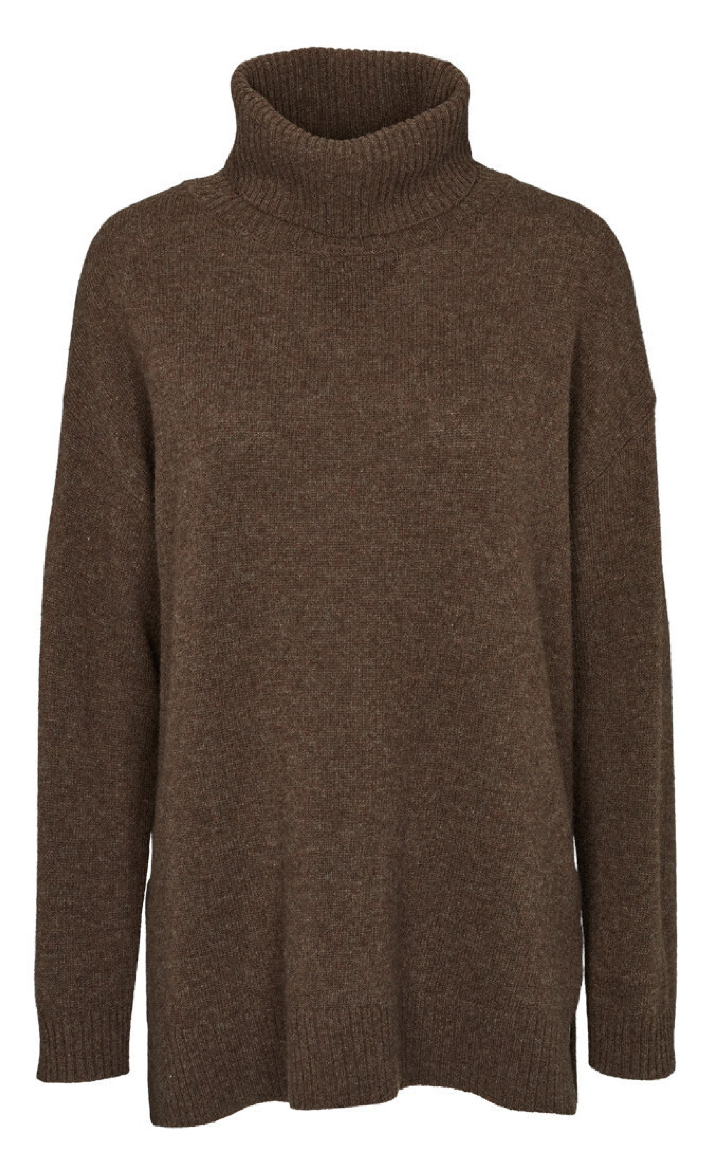Basic Apparel Strik Line  -neck Brown Mel