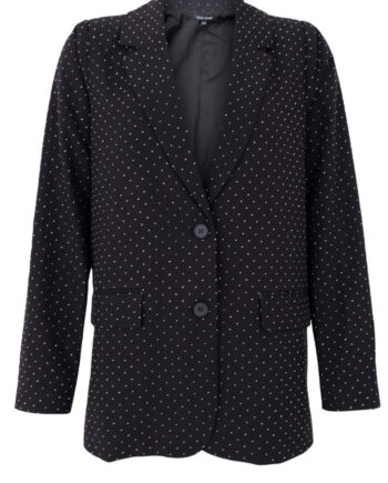 Black Colour Blazer Diamond Black
