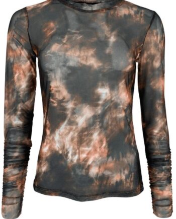 Black Colour Blouse Pisa Mesh Coffee Batik