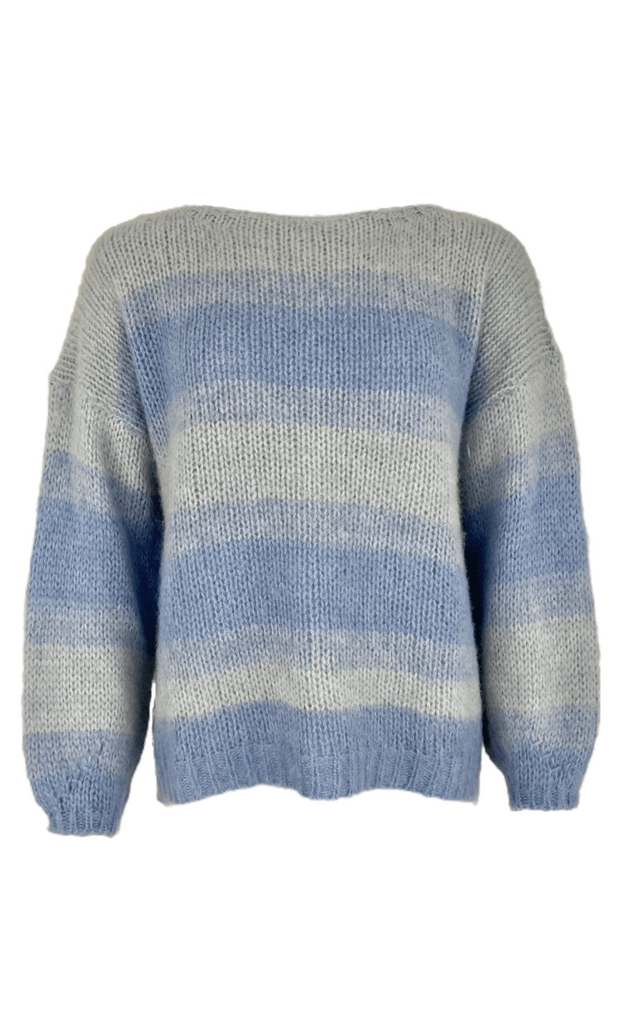 Black Colour Bluse Avery Brushed Jumper Sky Blue