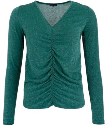Black Colour Bluse Faye Dark Green