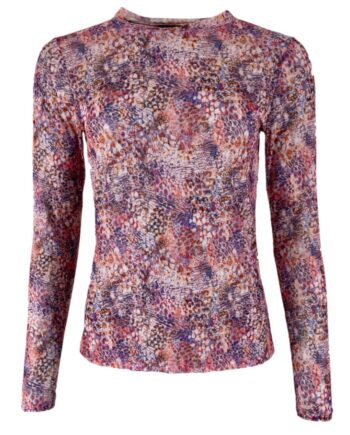 Black Colour Bluse Florence Mesh Fuchsia