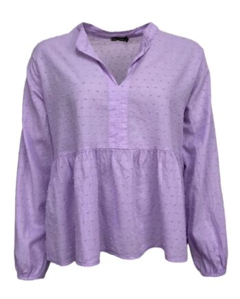 Black Colour Bluse Frigg Cotton Lavender