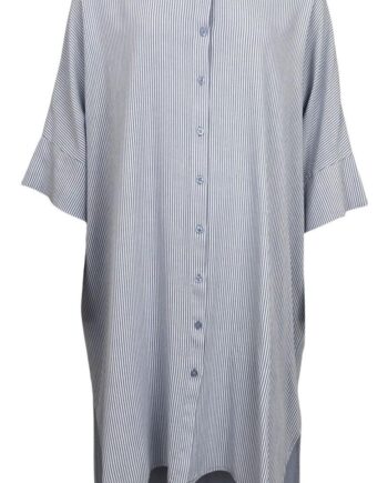 Black Colour Bluse  Isolde Oversized Blue Striped