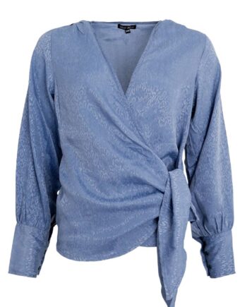 Black Colour Bluse Luna Wrap Sky Leo