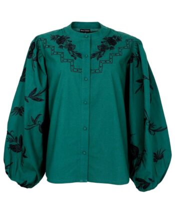 Black Colour Bluse  Maren  Green