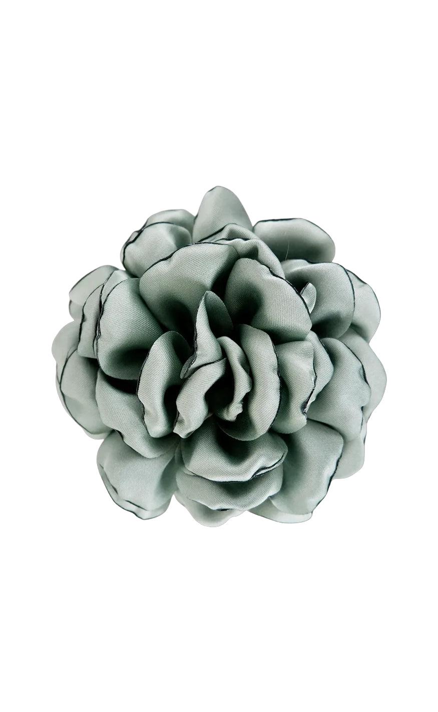 Black Colour Broche Fiora Dust Green
