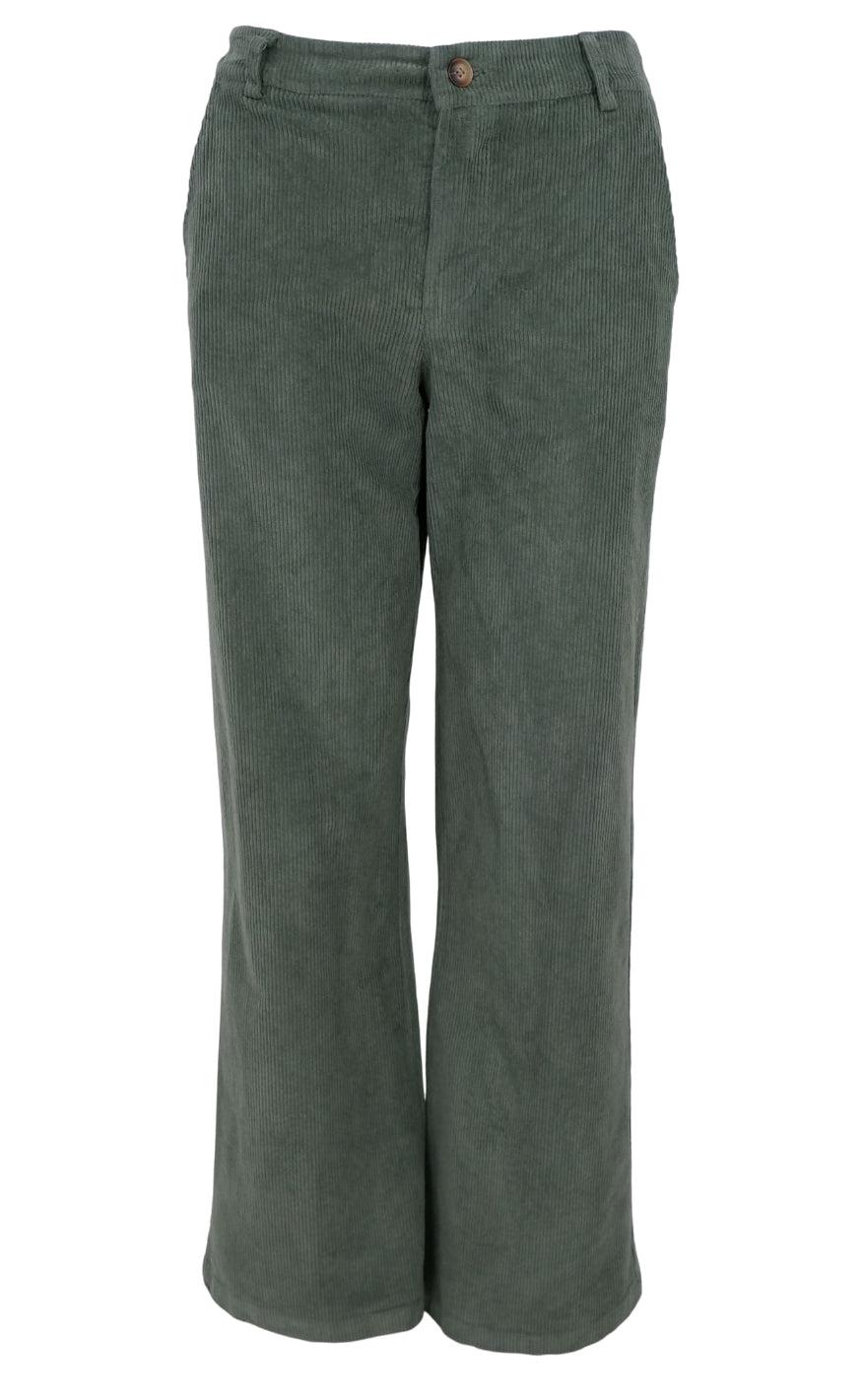 Black Colour Bukser Cora Moss Green