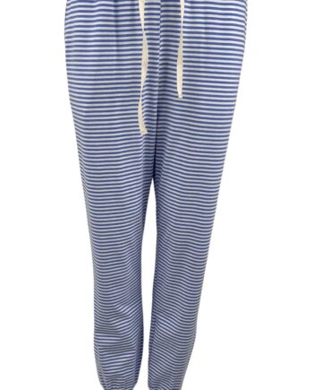 Black Colour Bukser Polly Jersey Striped Blue