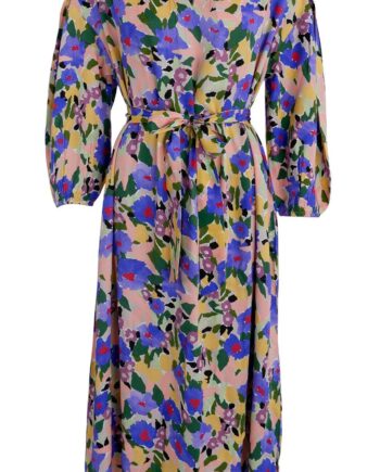 Black Colour Kjole Blossom Blue Mix