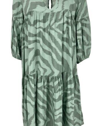 Black Colour Kjole Lex Short Boho Green Zebra